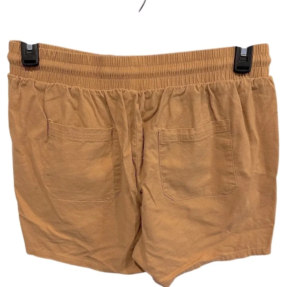Torrid Women's Brown Linen Blend Chino Shorts Size 00 Casual‎ Summer - Picture 2 of 6